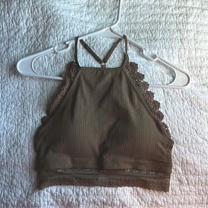 Crop top in Brown. Brand: Fornia. Size: S
